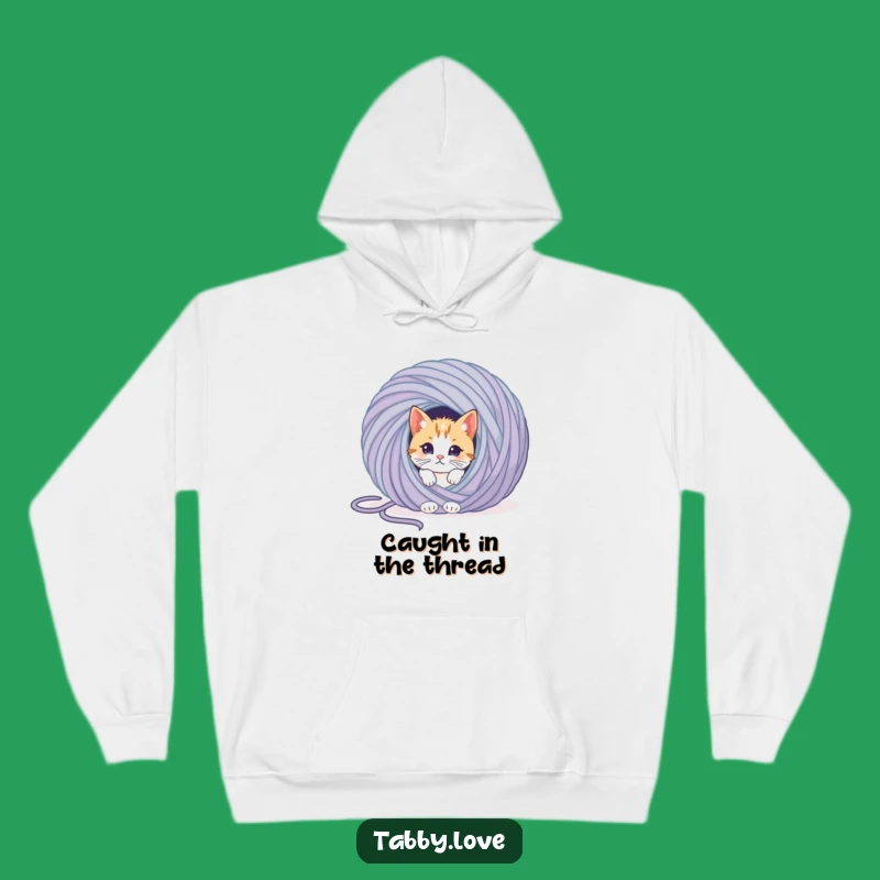 Cozy Funny Cat Yarn Hoodie - Warm and Hilarious Pullover for Cat Fans
