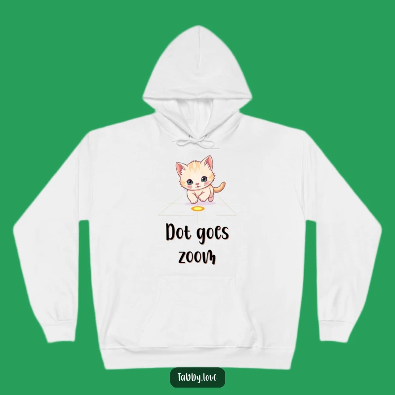 Funny Hoodie: Kitten Chasing Laser, Cozy & Playful Comfort For Cat Fans