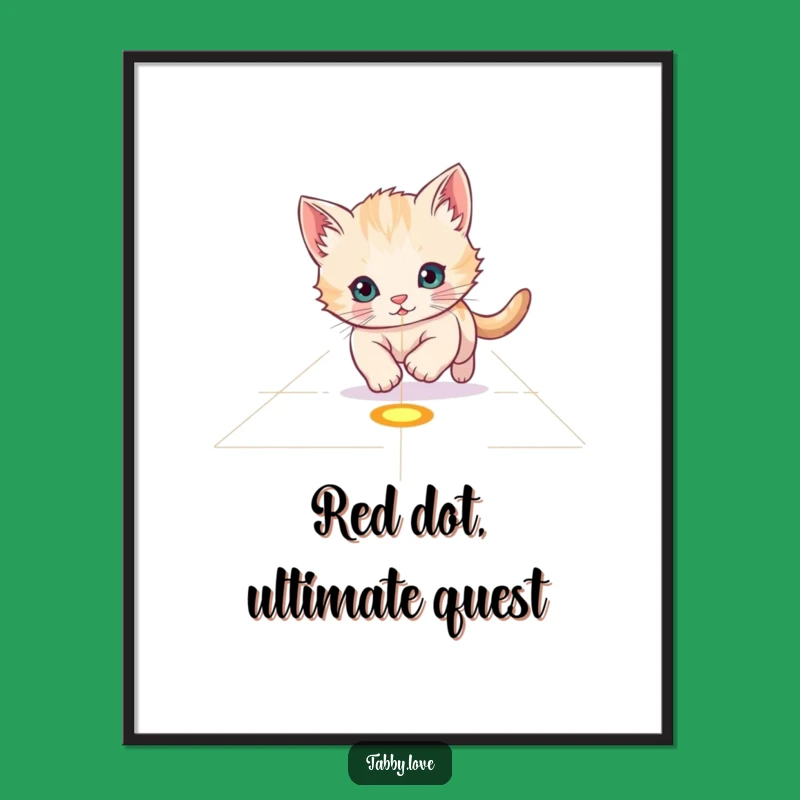 Funny Free Printable Wall Art: Kitten Laser Chase - Dynamic Decor
