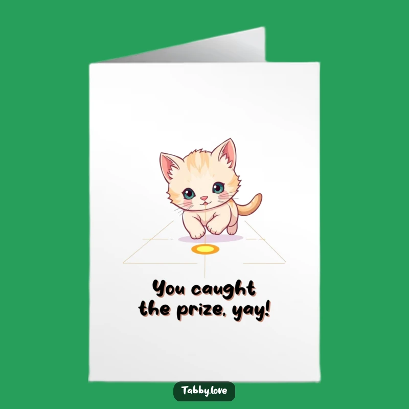 Funny Free Printable Congrats Card: Laser Kitten Goal - Celebrate!