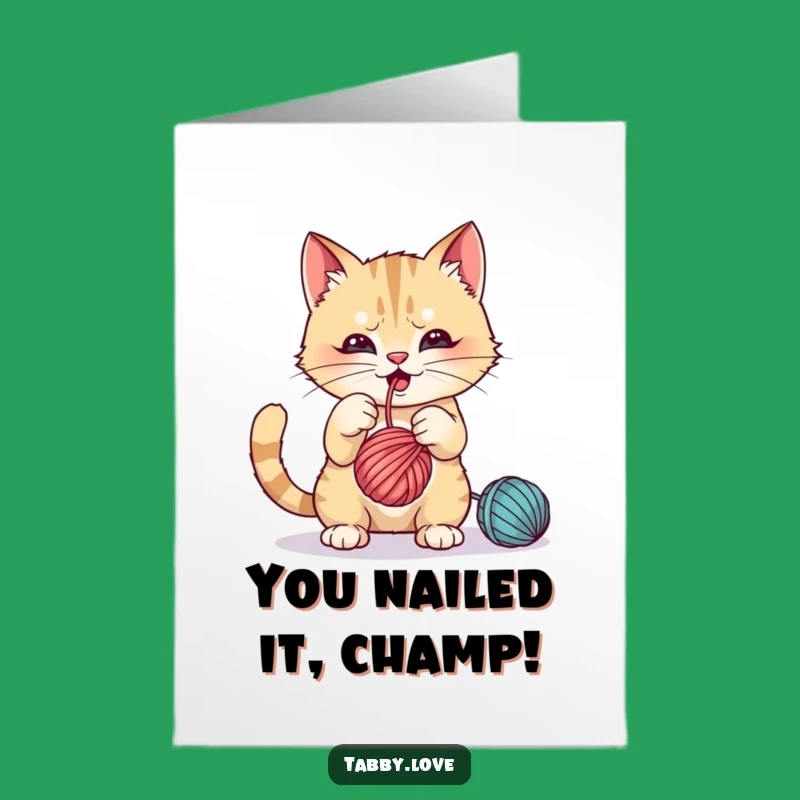 Funny Free Printable Congrats Card: Cat Yarn Fun - Celebrate!