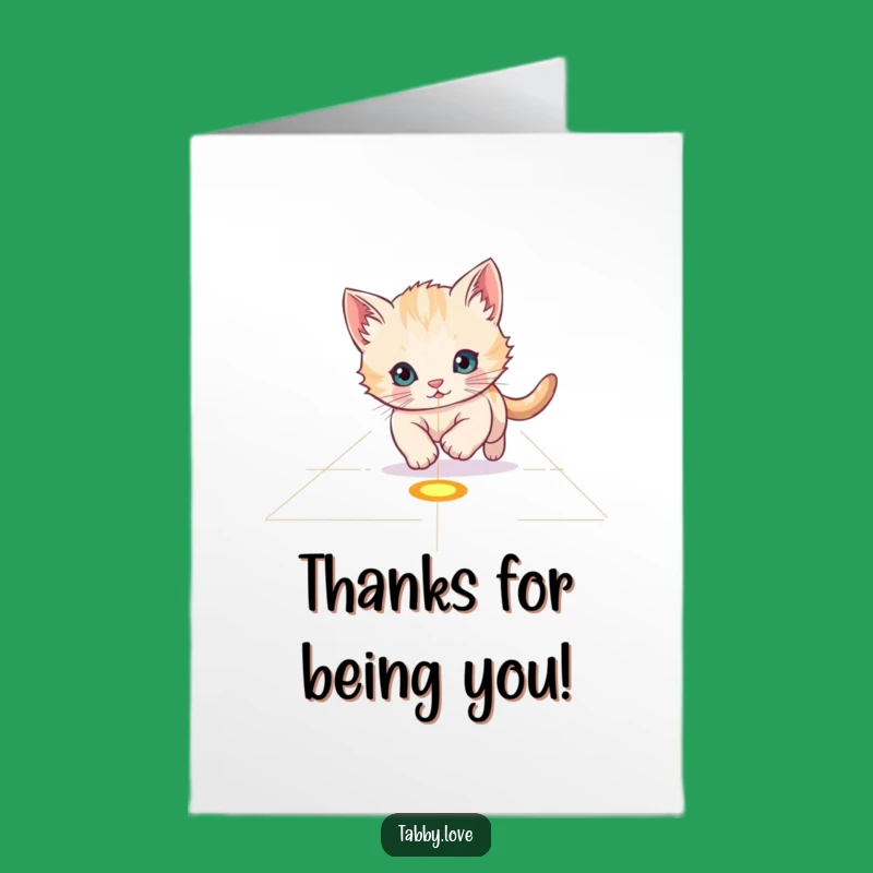 Funny Free Printable Thank You Card: Laser Kitten Thanks - Download