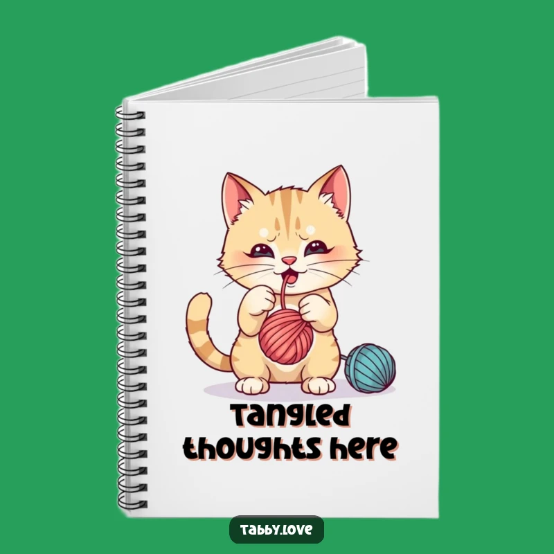 Funny Notebook: Cat Playing With Yarn, Jot Down Ideas With Playful Charm